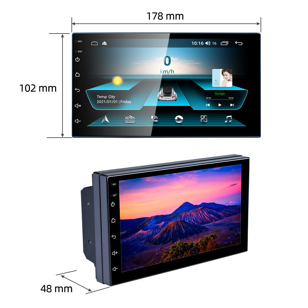 2 Din 7 9 10inch Android Universal WiFi GPS Car Radio Carplay Multimedia Player