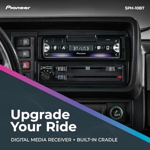 SPH-10BT 1-Din Smart Sync Receiver – Bluetooth, Smartphone Mount, Color