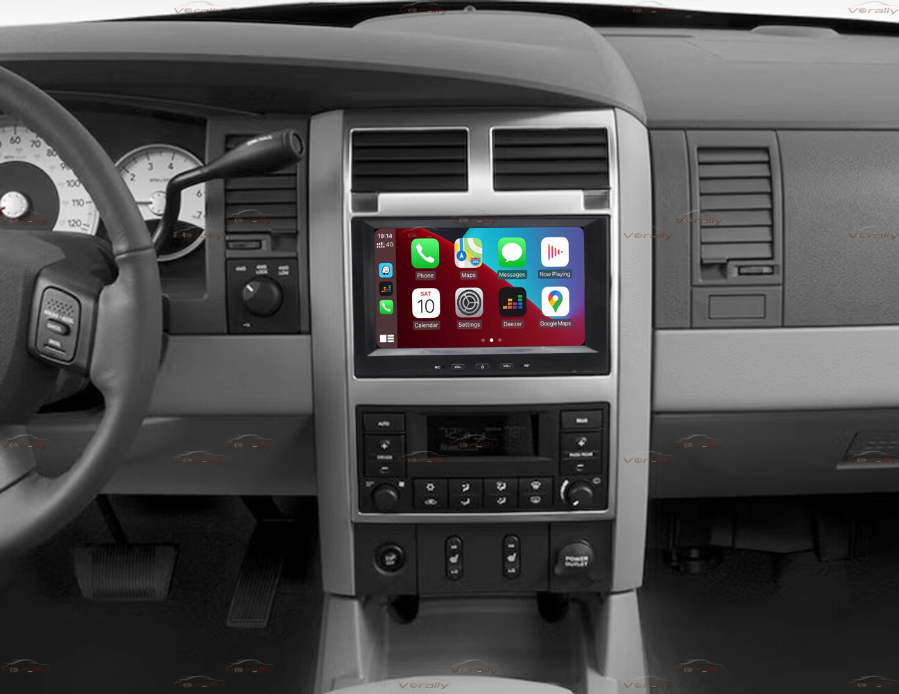 2+32G Radio de coche Android 14 para 2004-2009 Dodge Durango Carplay GPS estéreo