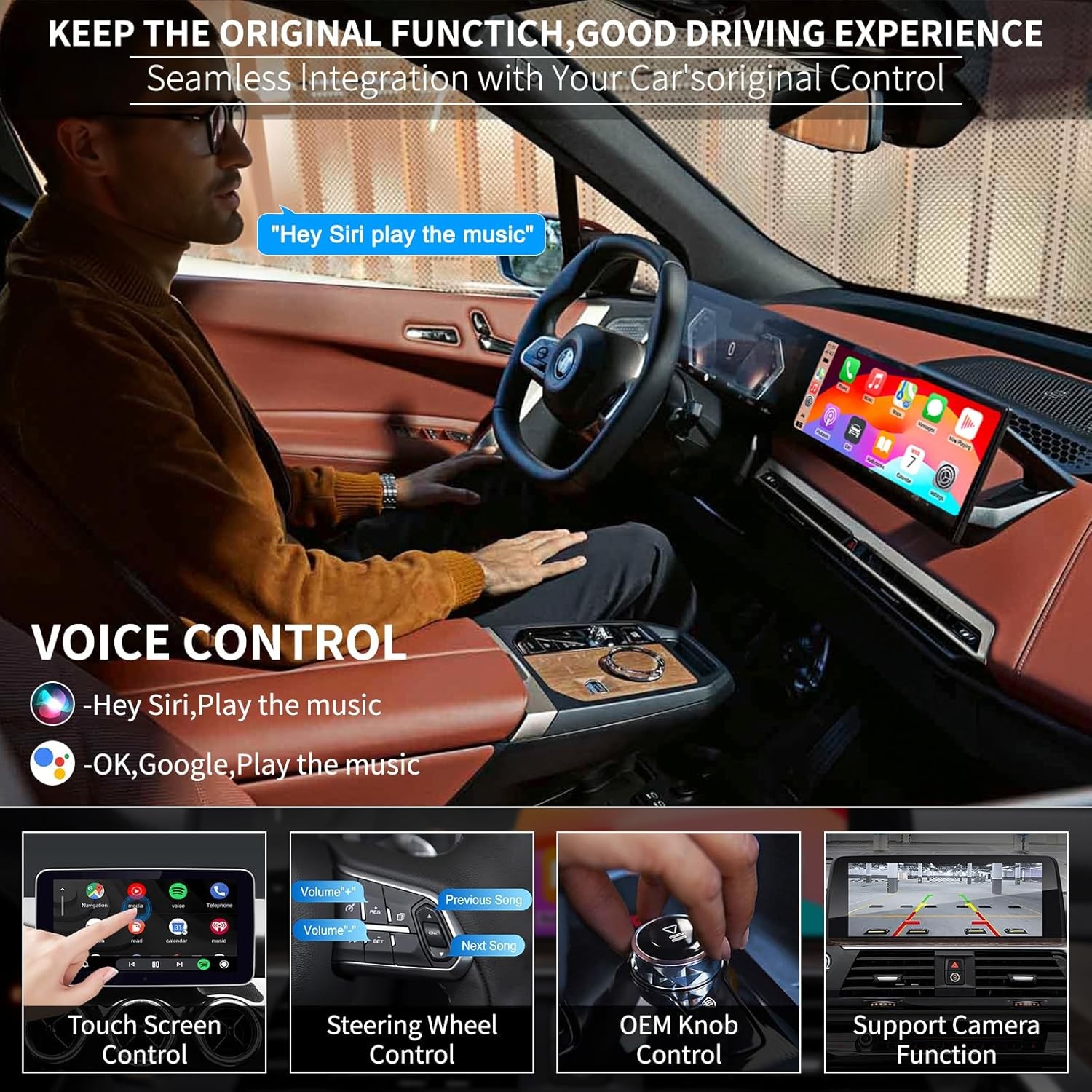 Wireless CarPlay/Android Auto Module For BMW 1 2 3 4 5 Series X1 X3 X4 X5 F20 F