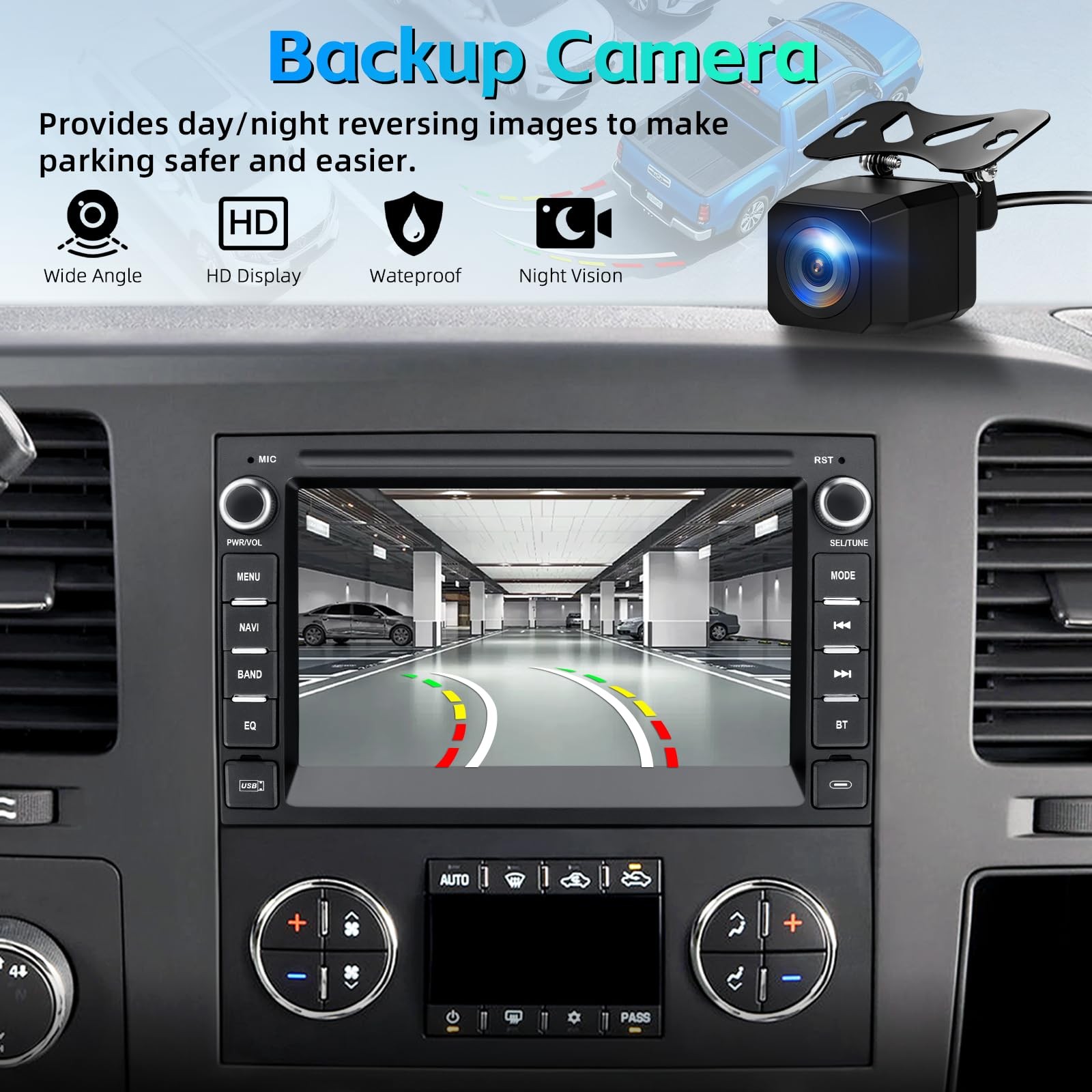 Car Stereo for Chevy Silverado 2007-2013 with Android 15 & Wireless CarPlay