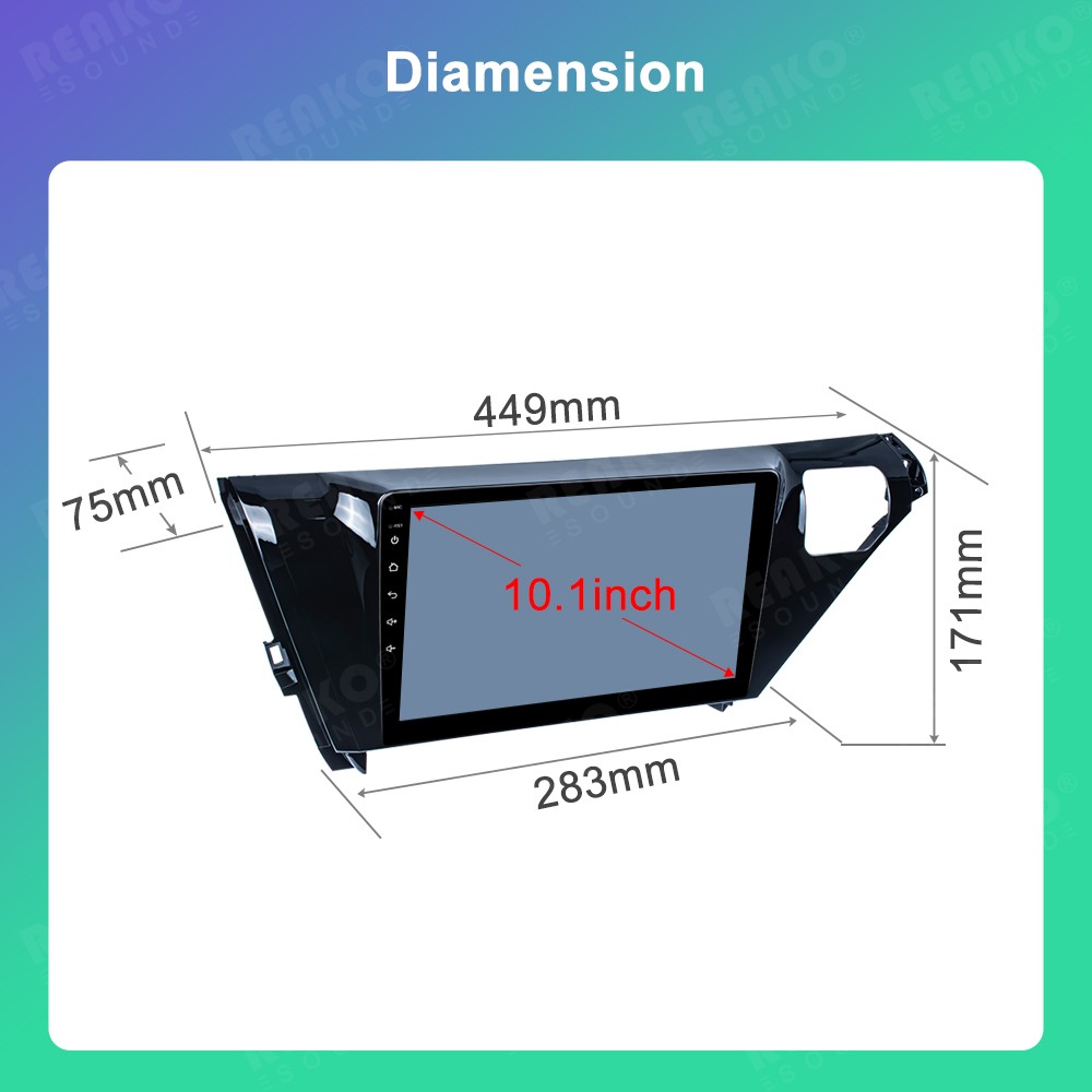 10.1” 2+32G Car Radio Player For TOYOTA CAMRY 2017-2020 Carplay With Camera