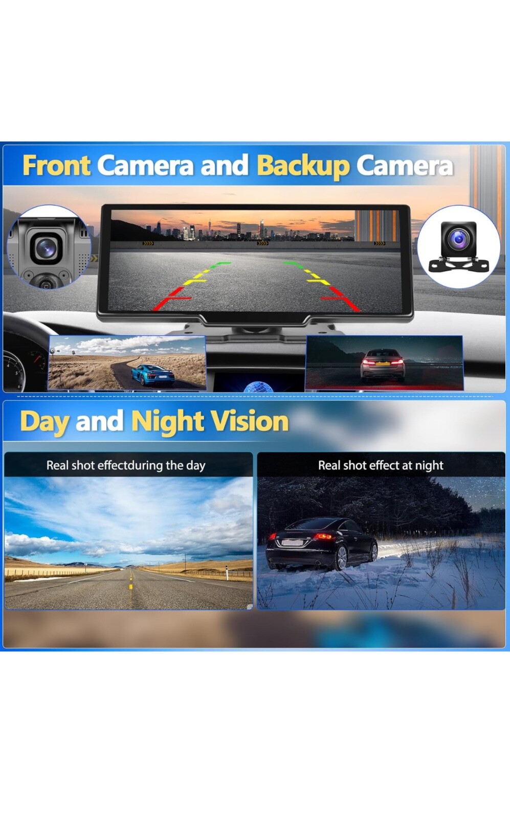 Portable Carplay Wireless Car Stereo Receiver, 9.3 inch car