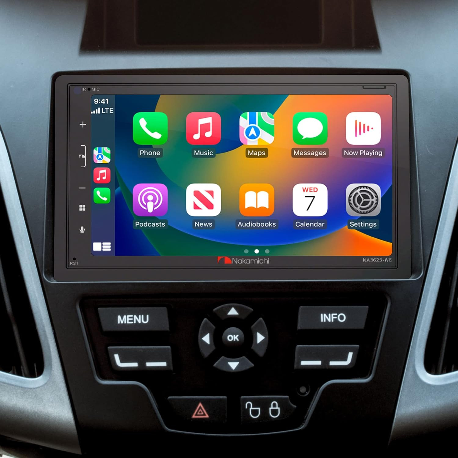 NA3625-W6 6.8” Mechless Receiver Compatible with Wireless Carplay & Android Auto