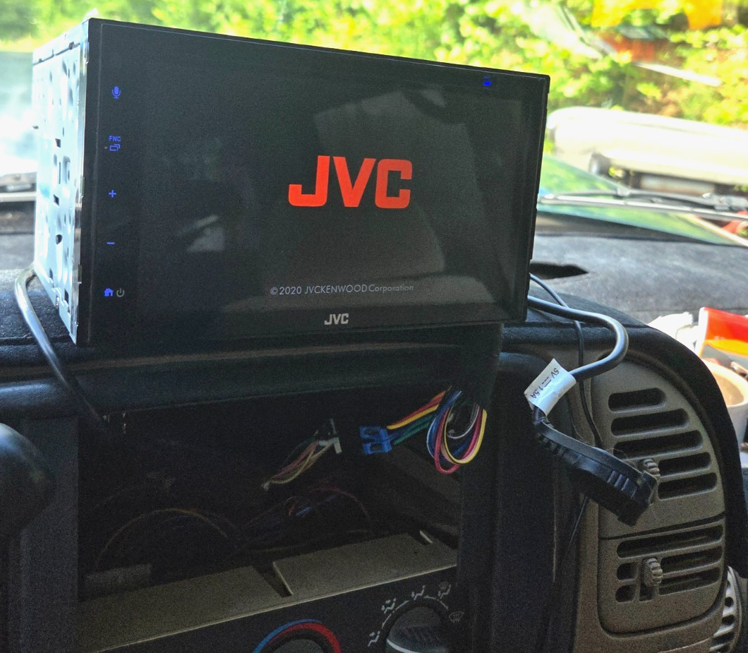 JVC KW-V660BT 6.8 CD/DVD/USB Double Din Apple CarPlay Android Auto Bluetooth mic