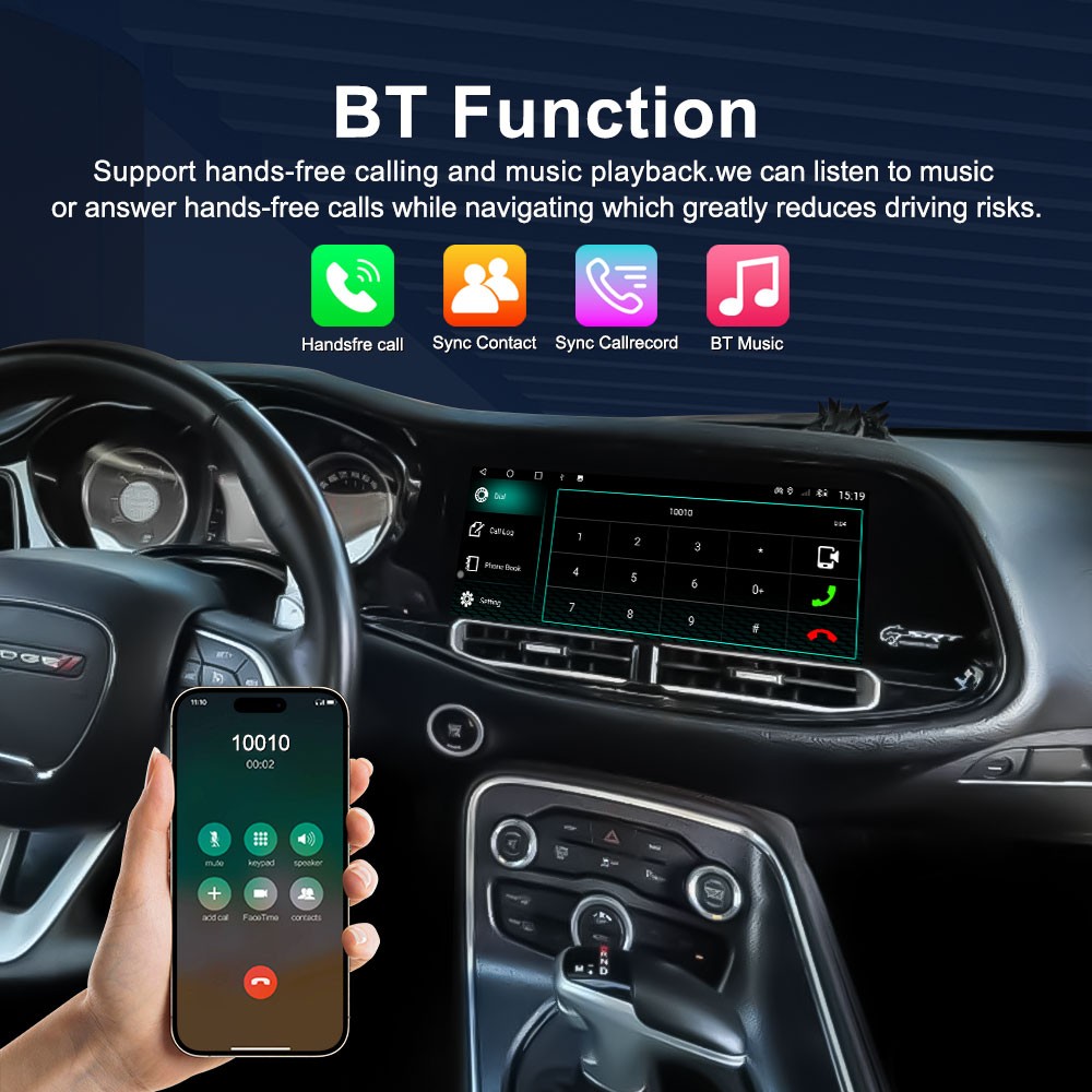 8+128G Car Stereo for Dodge Charger Challenger SRT Hellcat 2010-2023 GPS Radio