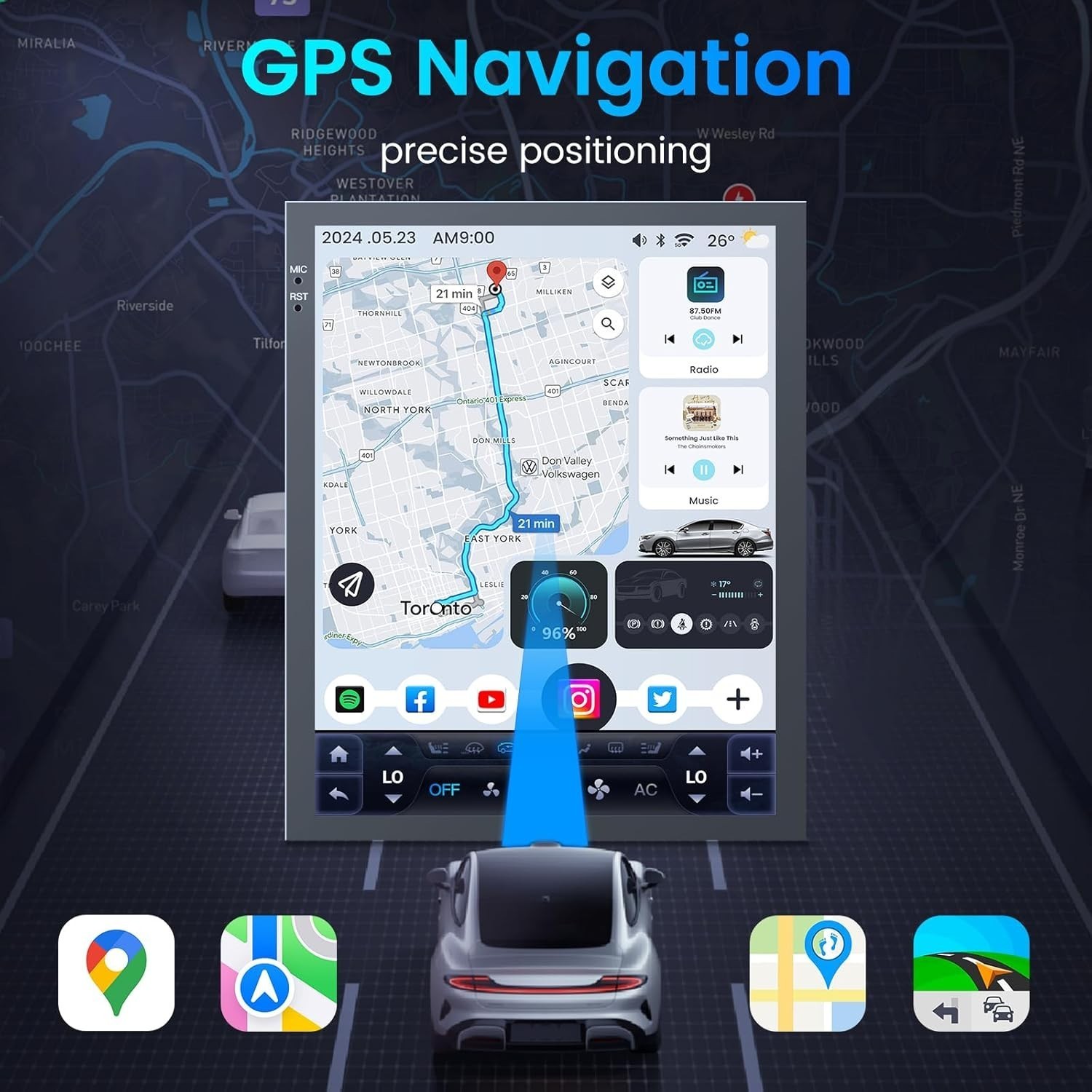 Radio Carplay For 2011-2019 Ford Explorer Stereo EQ Cam Apple Carplay