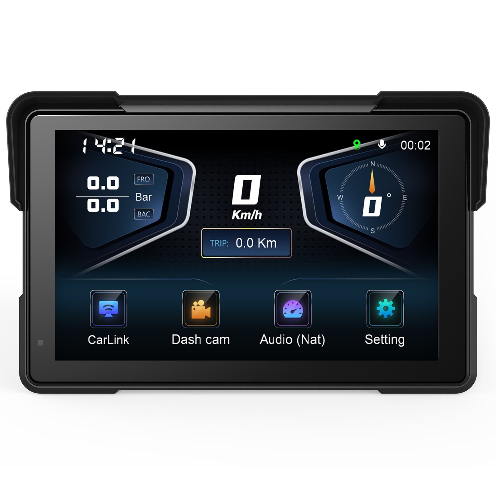 7″ Motorcycle Motorbike GPS Carplay Screen Wireless CarPlay & Android Auto +WiFi