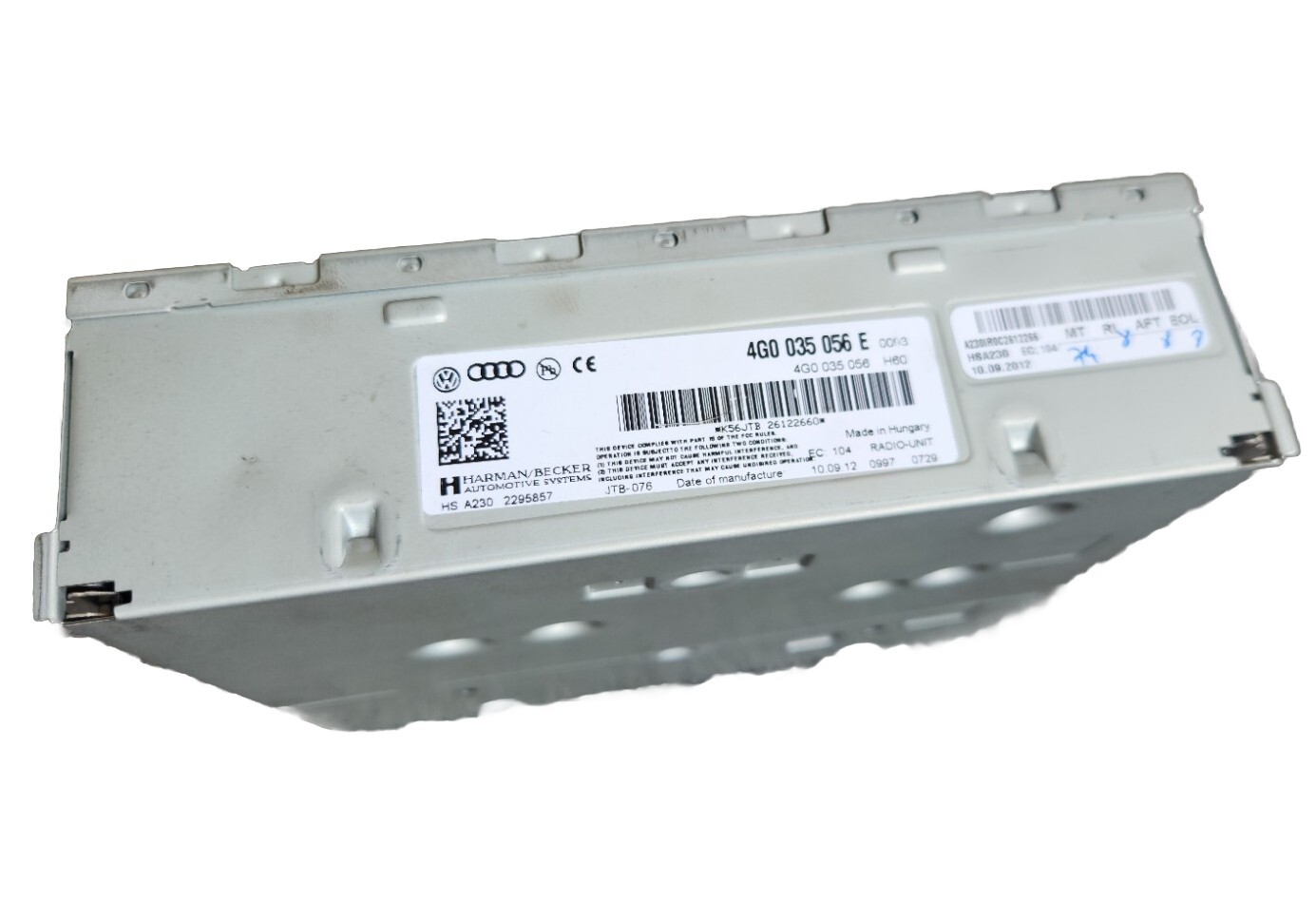 AUDI A4 / S4 / Rs4 B8 8K STEREO/HEAD UNIT , RADIO 4G0035056E