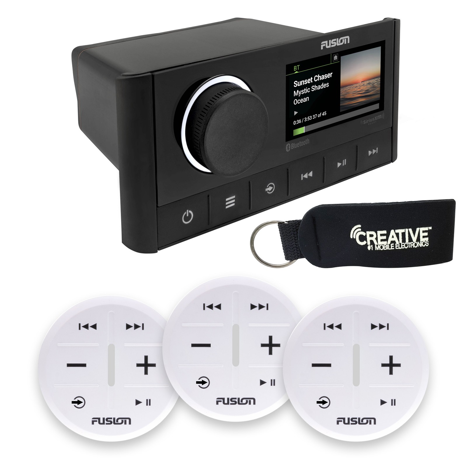 Fusion MS-RA670 Apollo Marine Entertainment System Three Wireless Remotes White