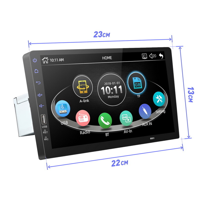 9 inch Touch screen Remote Control Bluetooth MP5 car player Mirror Link USB card
