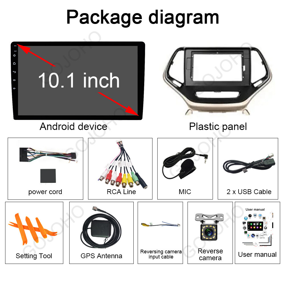 Android 13 CarPlay Car Stereo Radio For Jeep Cherokee 2015-2018 GPS MP5 Player