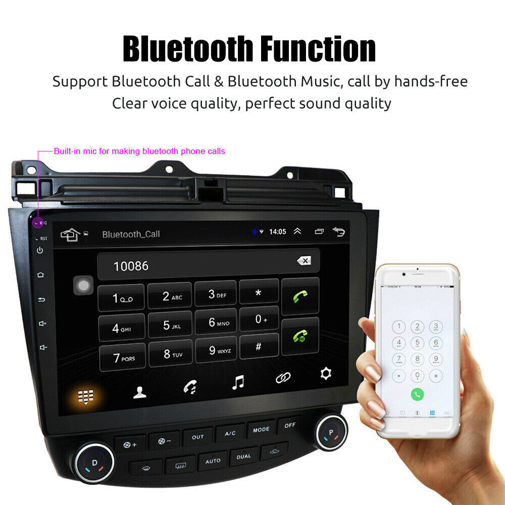 For Honda Accord 2003-2007 Apple CarPlay Android 15 Car Stereo Radio GPS FM RDS