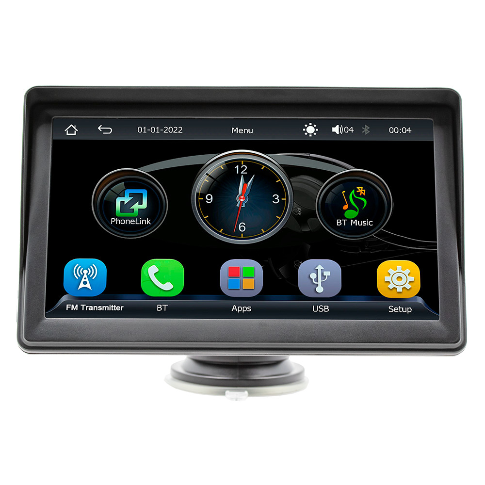 7″ Portable WIFI Wireless Carplay Android Auto Car Radio MP5 Player Type-C US