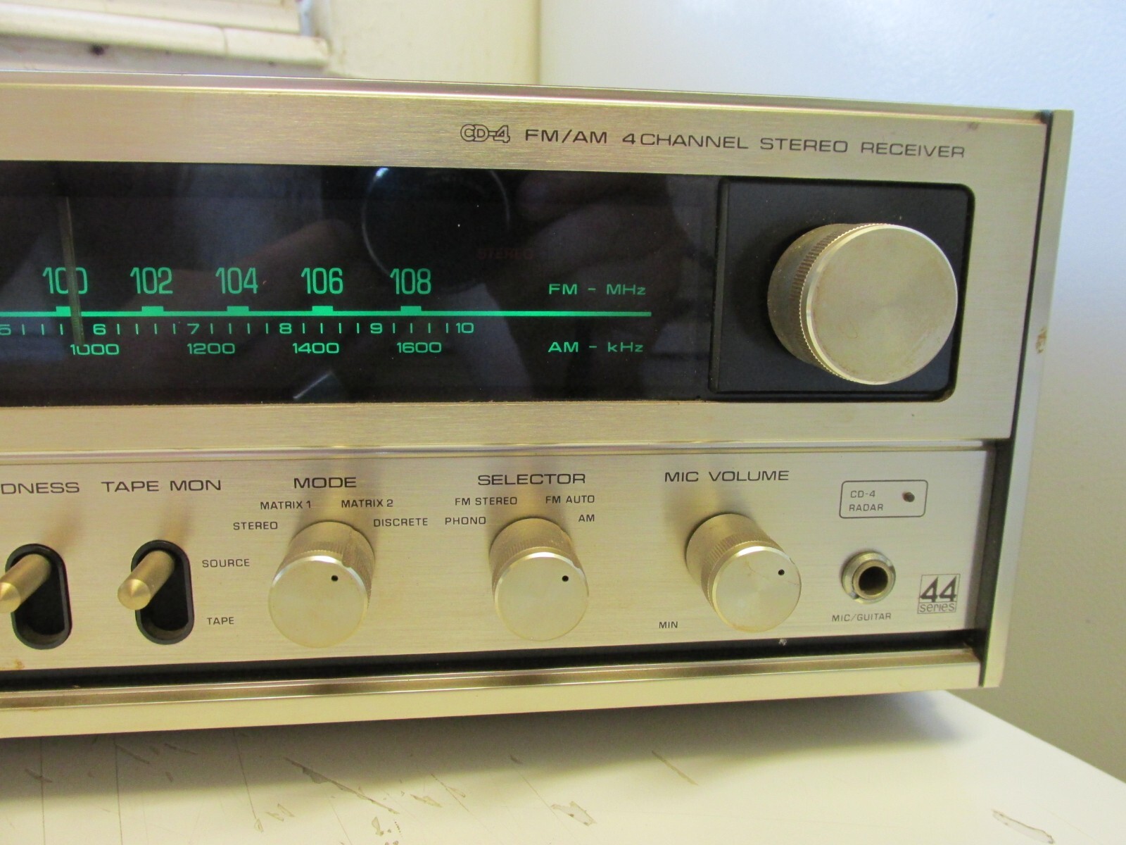 Panasonic AM/FM Reciever/Amp CD-4 SA 507 Mic /Guitar Inputs 4 -Channel