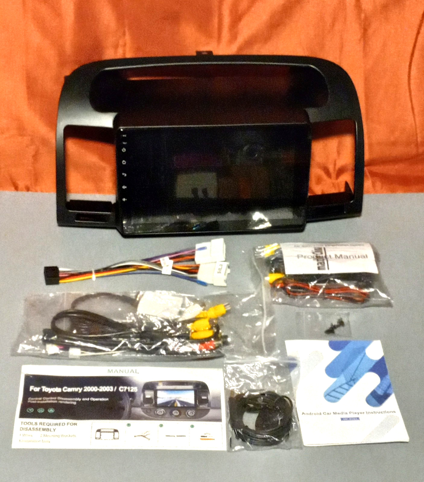 EKAT [2G+64G] Car Radio for Totyota Camry 2000-2003 Bluetooth/WiFi +AHD Camera