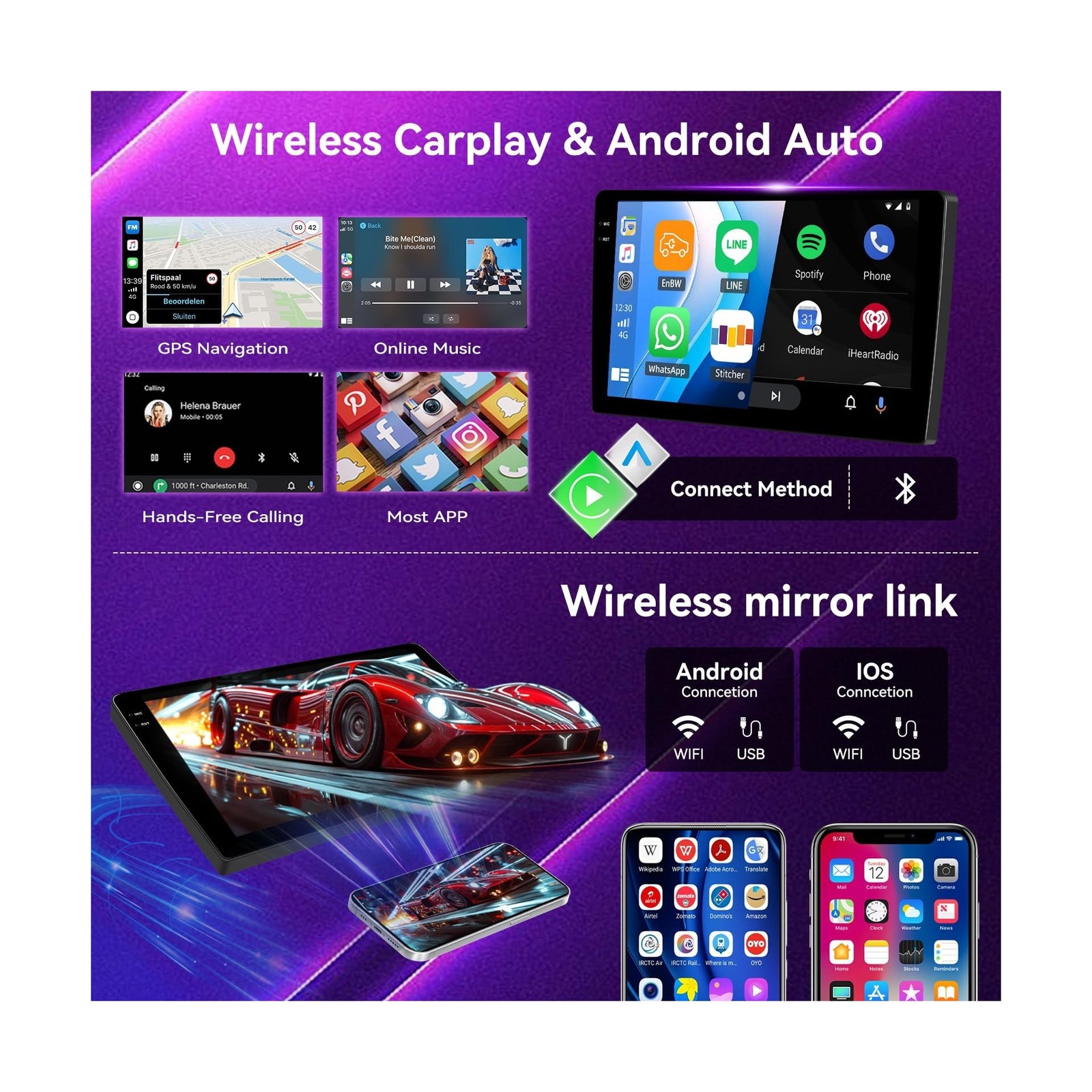 [4G+128G] Car Radio for Hyundai Tucson IX35 2010-2015 with Wireless CarPlay A…