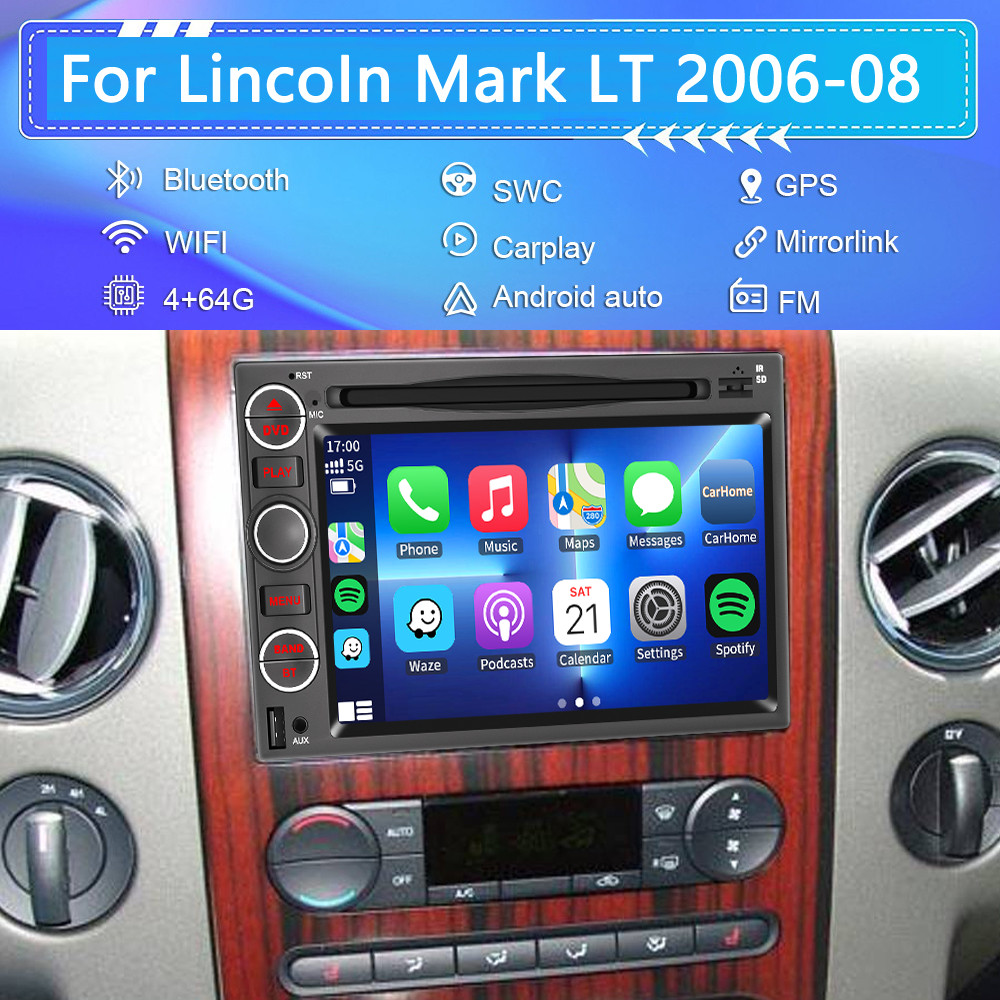 For 2004-2008 Ford F150/F250 Edge Car 7” DVD CD Player Radio Stereo Carplay GPS