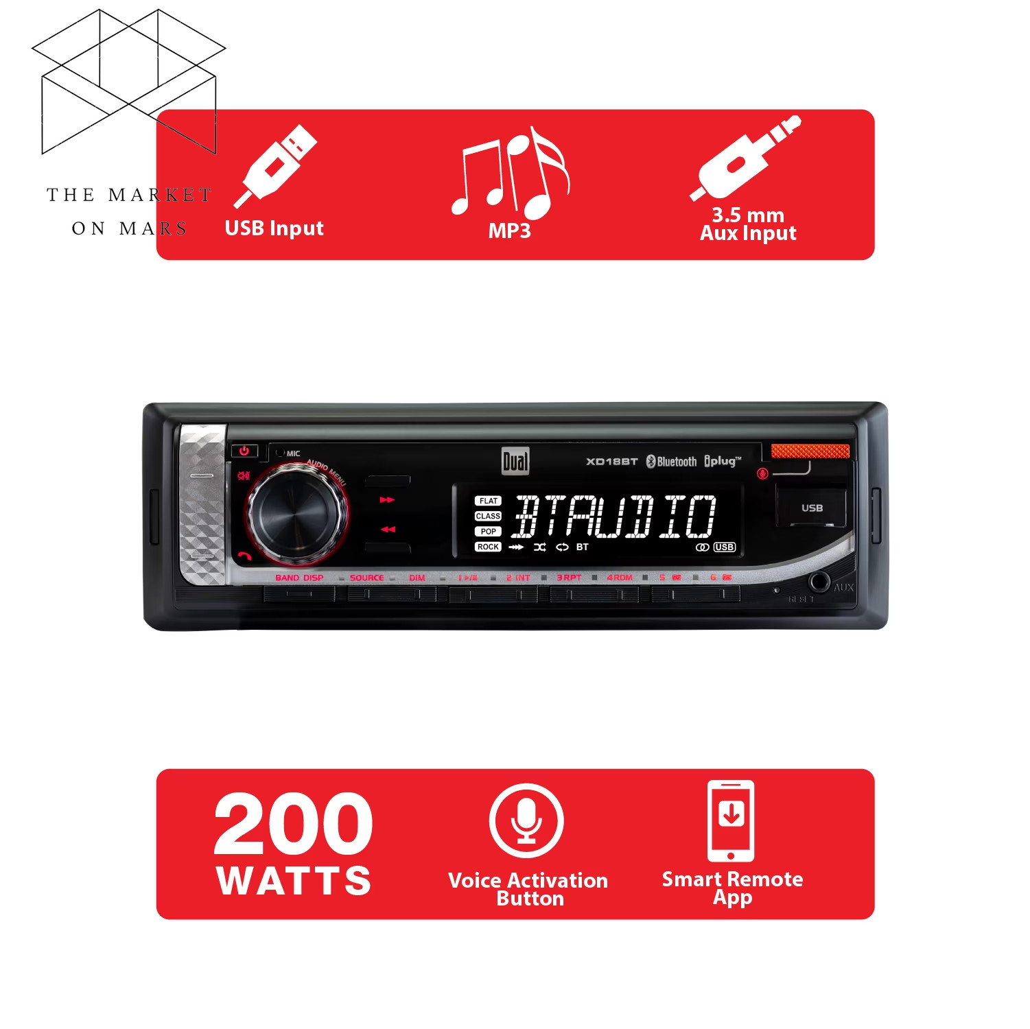 Electronics XD18BT Single DIN Car Stereo Head Unit with Bluetooth, USB 💪👌