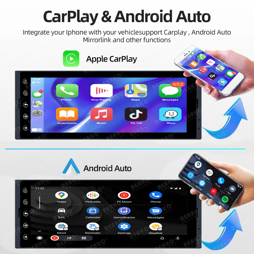 Andriod 12.0 1Din GPS CarPlay Wifi 2+32G Car Radio Stereo Touch Screen Bluetooth