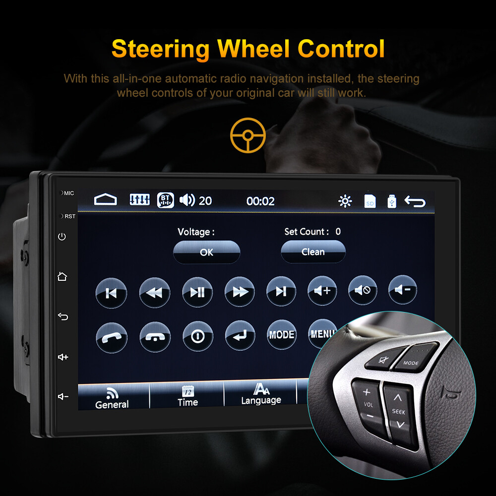 7″ Double 2DIN Apple Carplay Car Stereo Radio BT FM Touch Screen MP5 Player