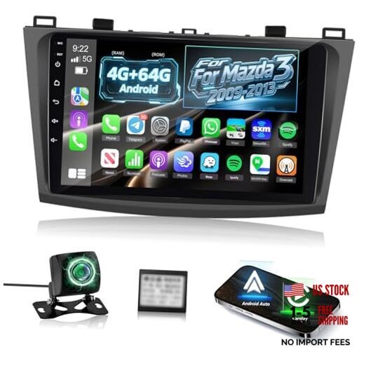 [4+64G] Car Radio for Mazda 3 2009-2013 with Wireless Carplay and Android