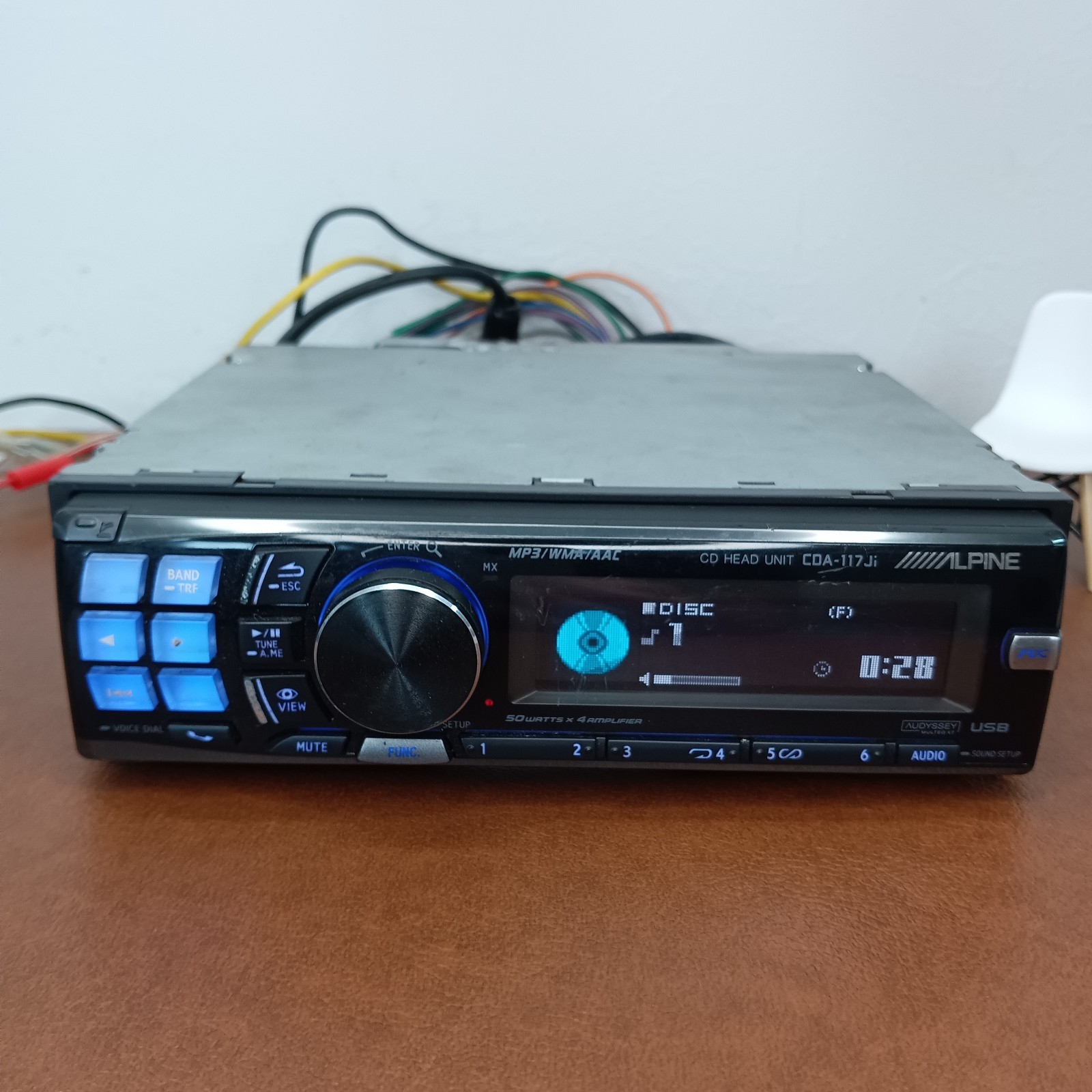 Alpine CDA-5755S and MDA-7755JS 1DIN Car Audio CD MD Head Units with DSP Used