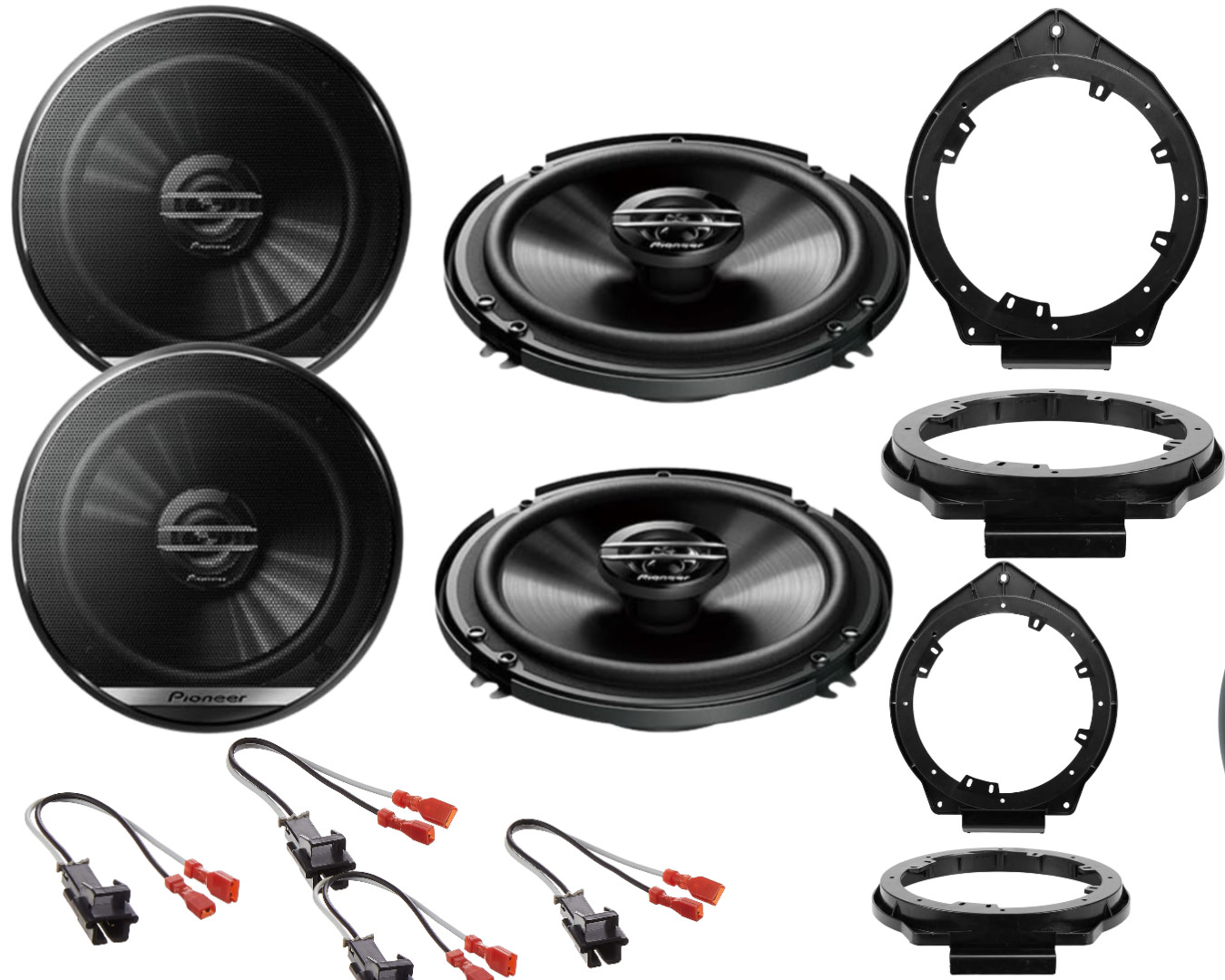 4X PIONNER 600W PAIR 6.5″ Front/Rear Speakers for 2007-2013 Sierra/Silverado