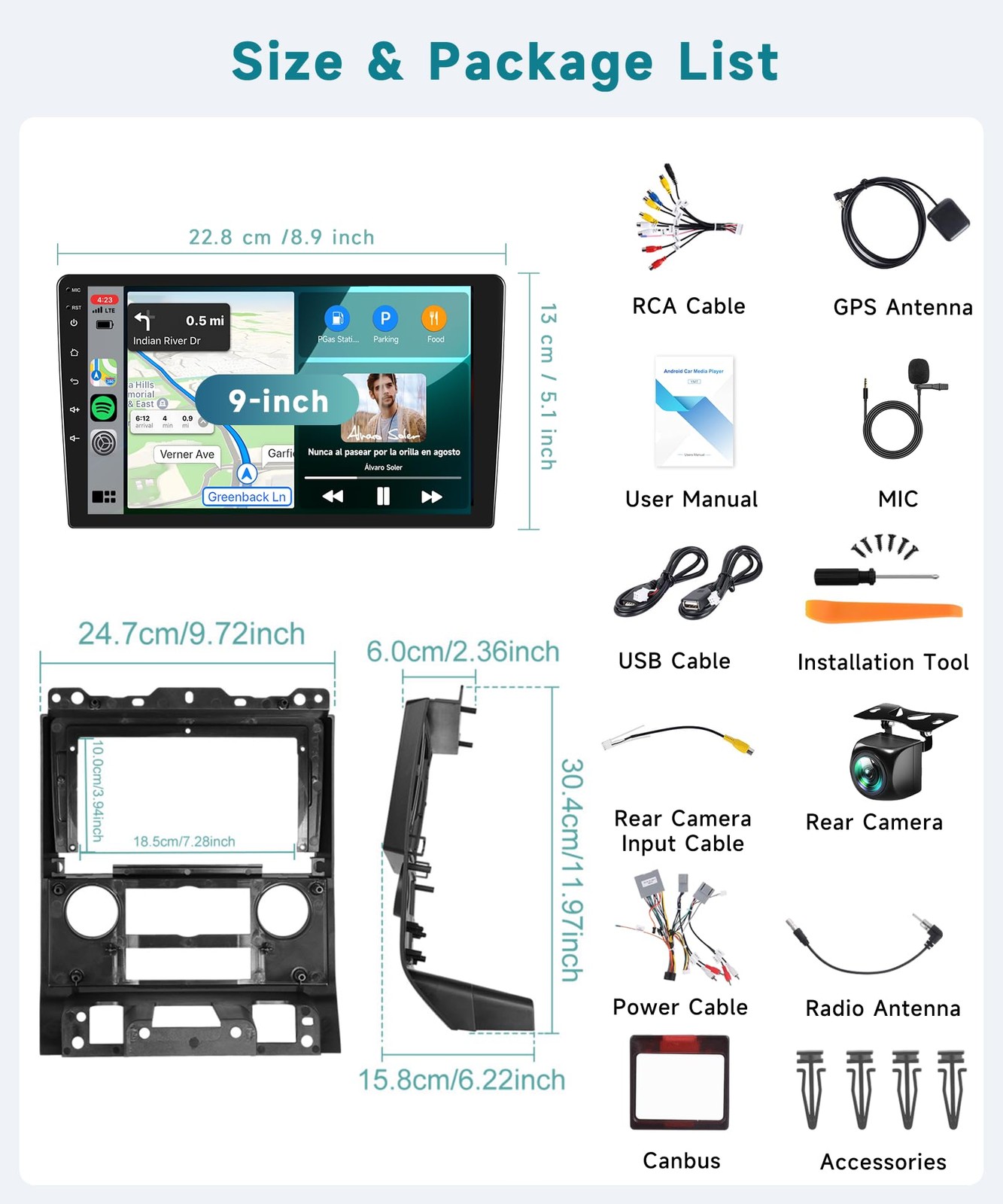 64GB Car Stereo Radio Player CarPlay For Ford Escape 2007-2012 1280*800 Auto GPS