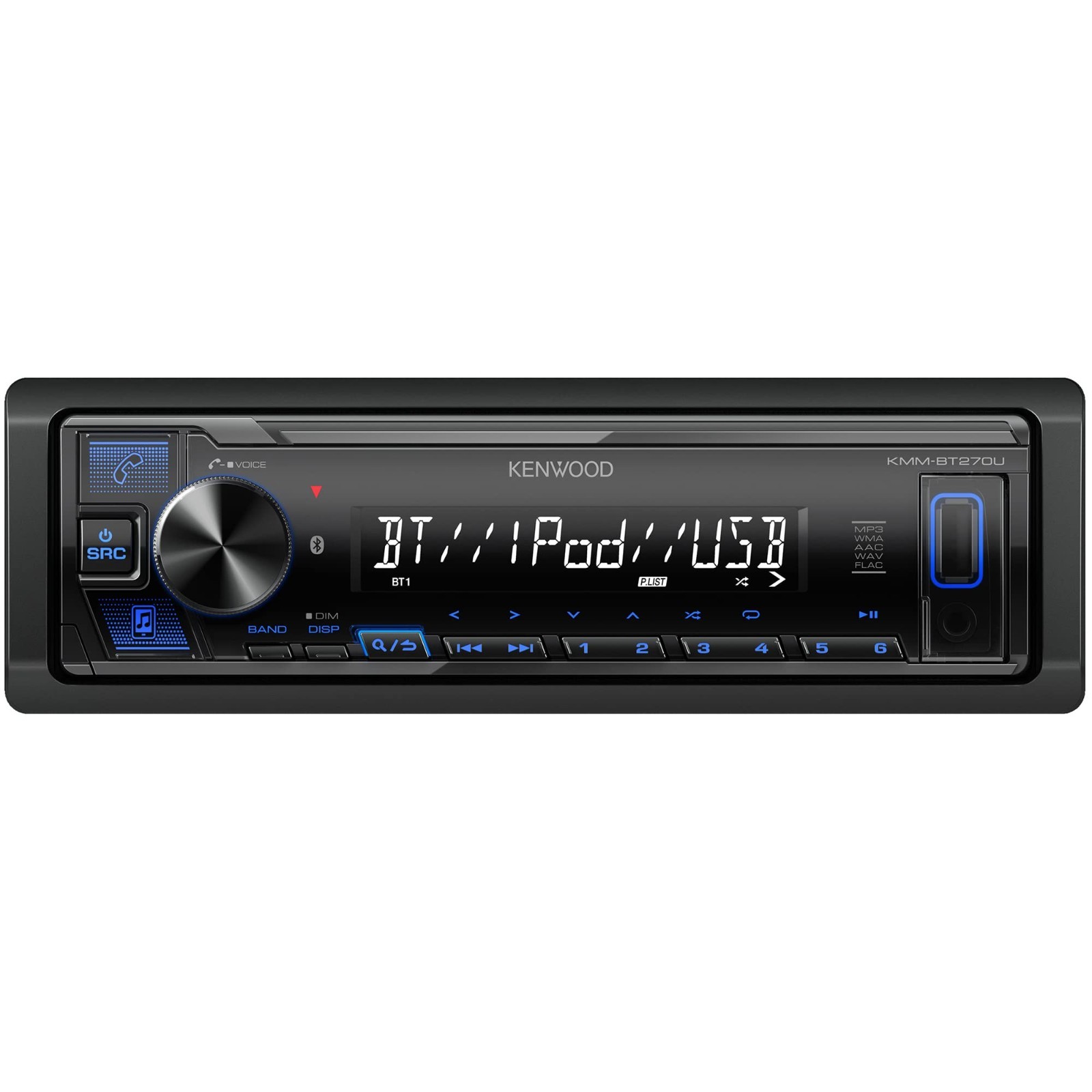 Bluetooth Car Stereo Receiver, USB Port, AM/FM Radio, MP3 Player, Single DIN, 13