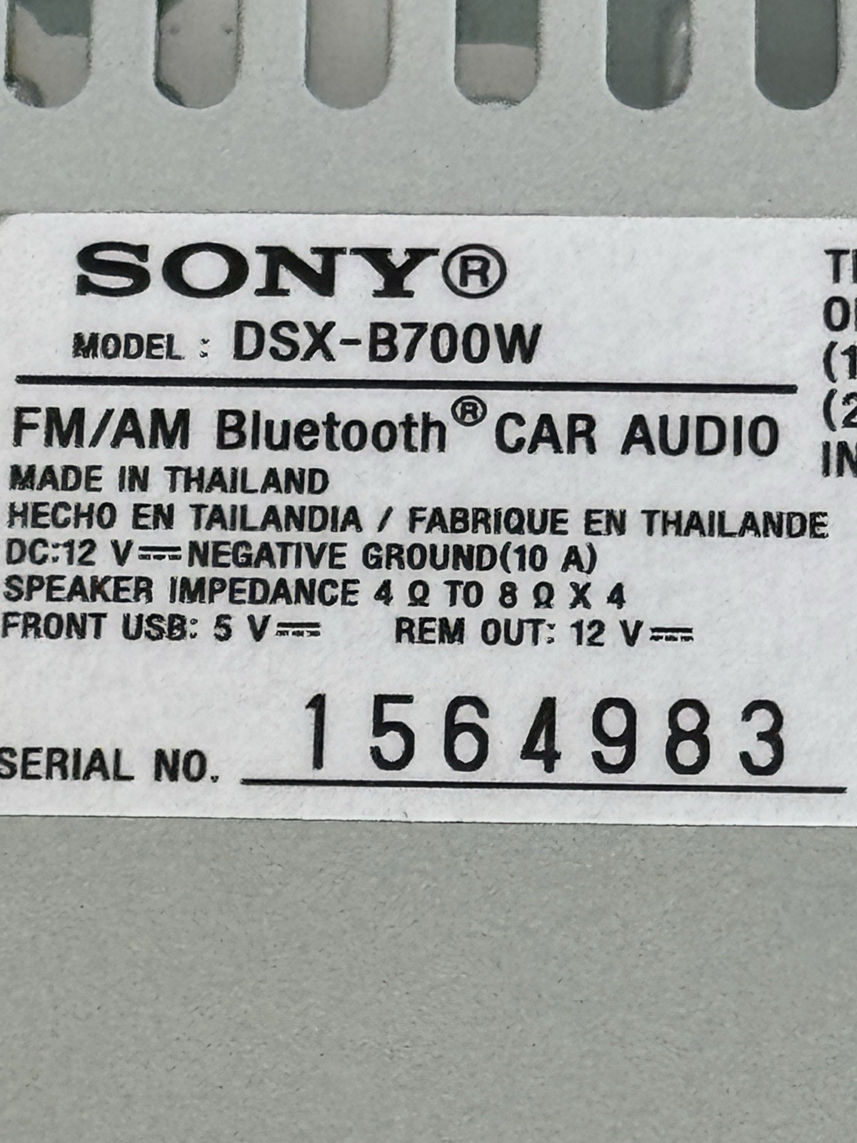 Sony DSX-B700W Bluetooth Car Stereo Double DIN USB Receiver Open Box Install Kit