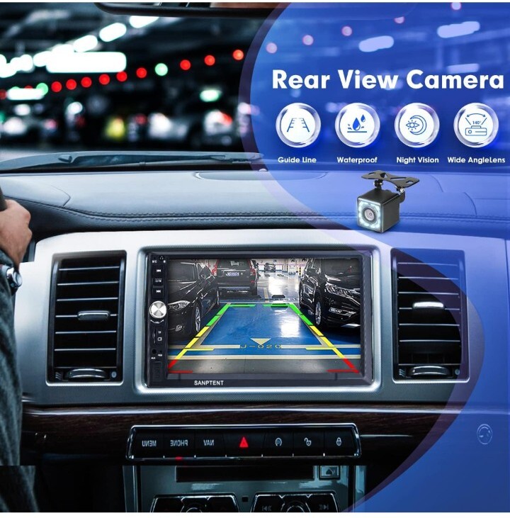 Snaptent 7660 7 Inch HD Touchscreen Car Stereo BT/AM/FM/MP5/Review Camera