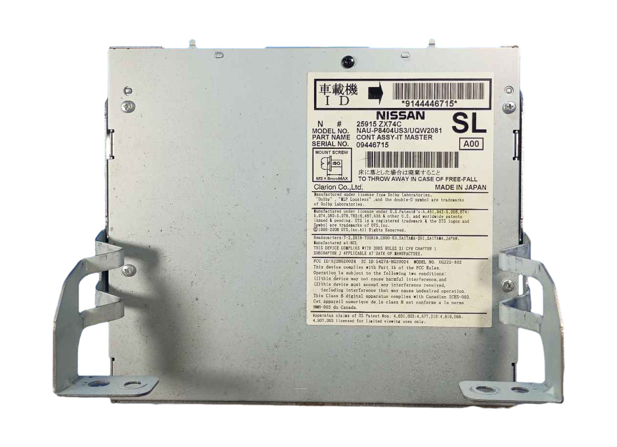 Nissan Infiniti Radio CD Navigation Receiver 25915 ZX74C NAU-P8404US3