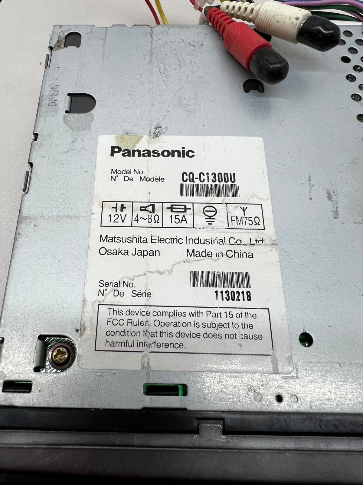 Panasonic CD-C1300U Car CD/MP3 Receiver for Parts Free Shipping