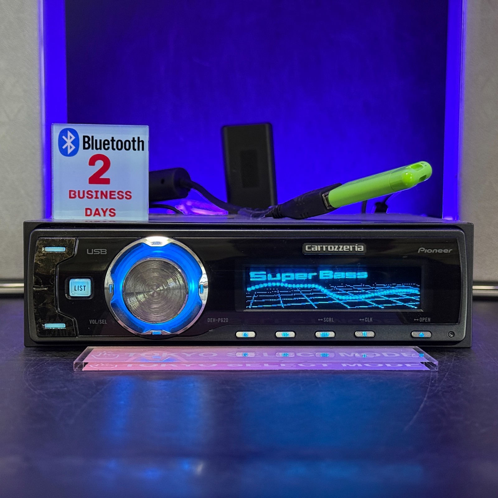 Pioneer Carrozzeria DEH-P620 1DIN Car Audio CD USB AUX Added Bluetooth In Stock