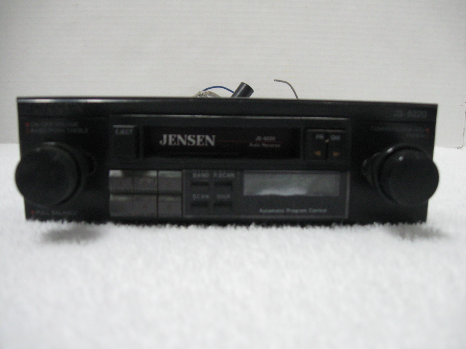 JENSEN ~ MODEL JS-6220 AM/FM CAR STEREO CASSETTE RECEIVER ~ UNTESTED ~ AS IS