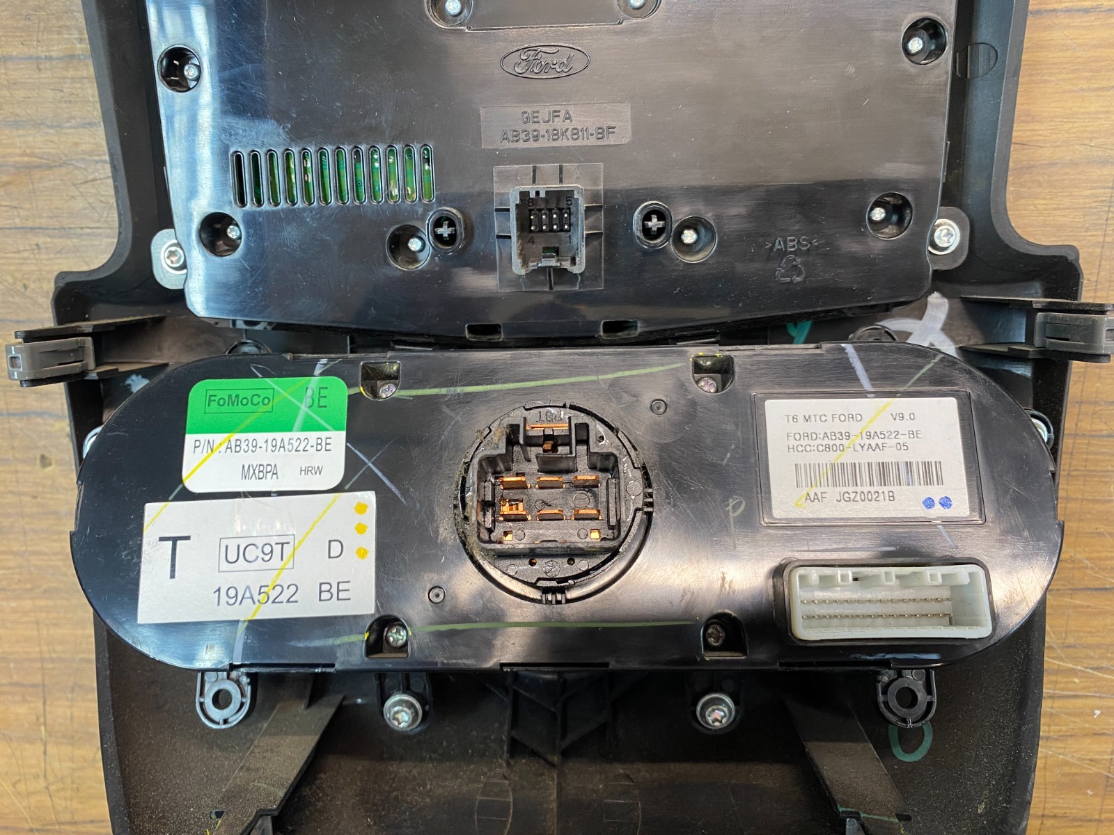 Ford Ranger PX1 XL Interior Dash Center ICC Surround + A/C Controls