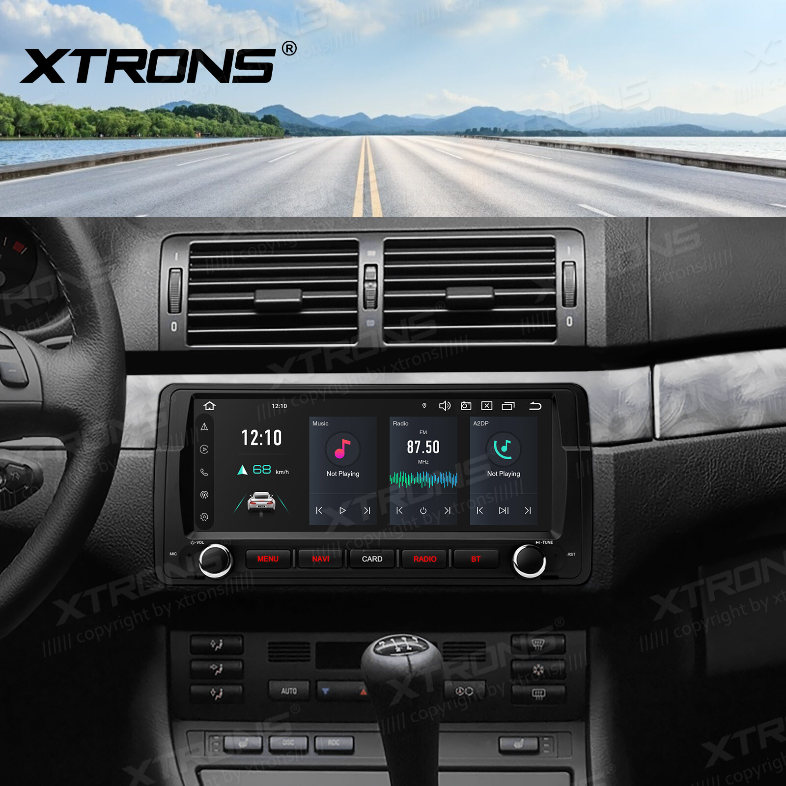 8.8″ HD Screen Android 14 8Core Car Play Radio GPS Stereo 4G For BMW 3er E46 M3
