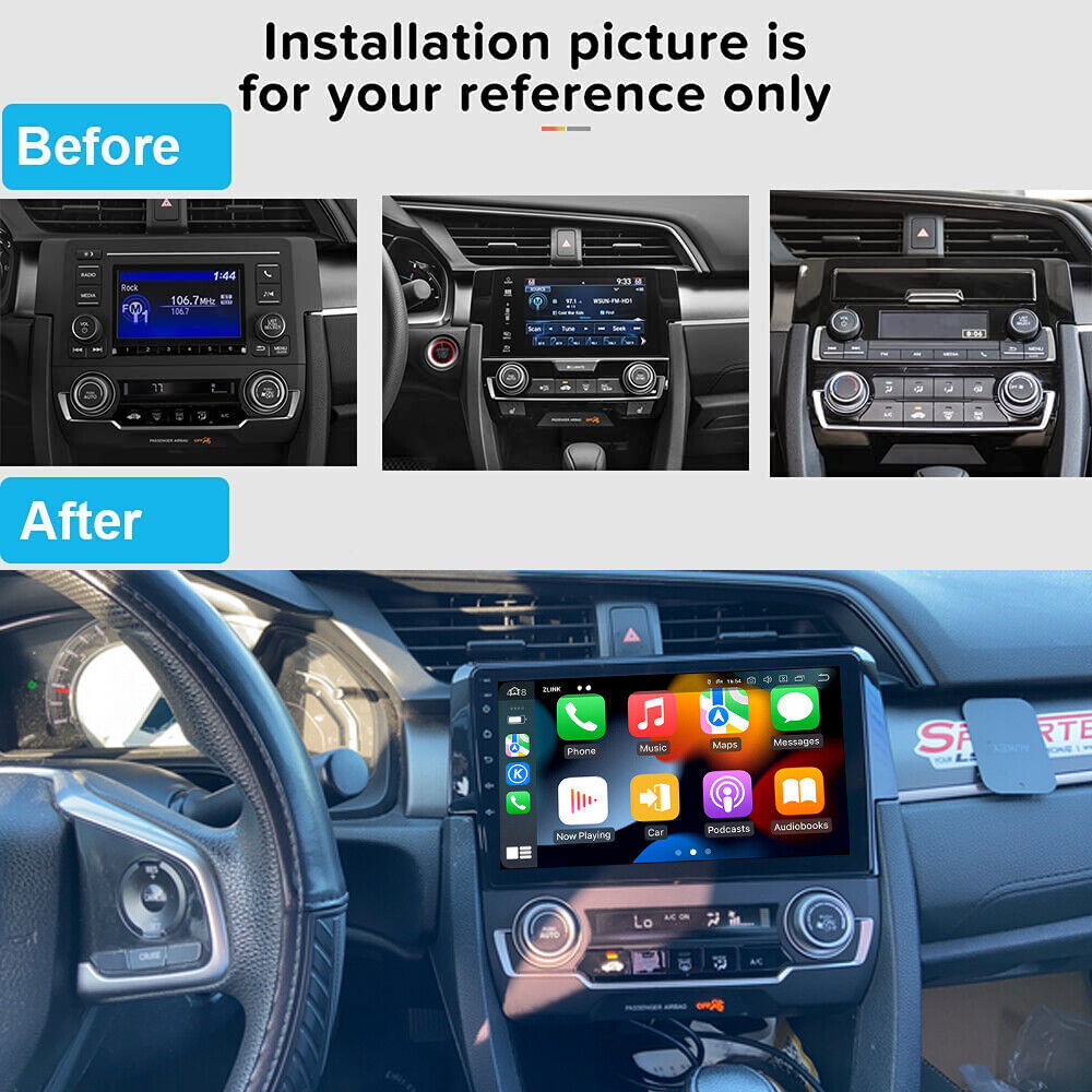 APPLE CARPLAY FOR 2016-2020 HONDA CIVIC ANDROID 12 CAR STEREO RADIO GPS 2+32GB