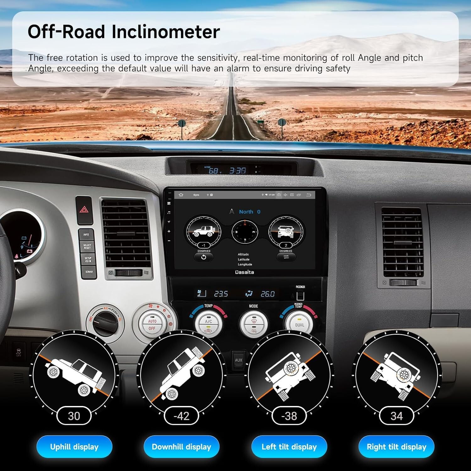 Ruarken Android 10.2″ Car Stereo for Toyota Tundra 2007-2013 Apple Carplay 6+64G