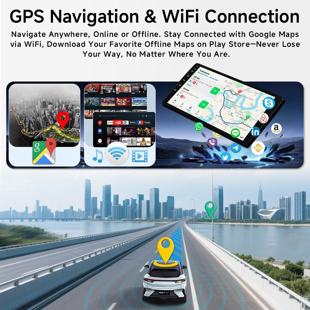 Car Stereo for Jeep Compass 2017-2020, Android 15 Car Radio with 10.1 Inch HD…
