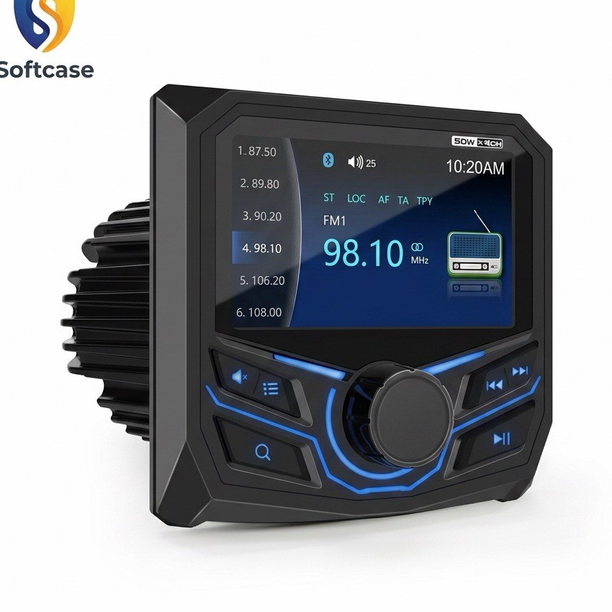 4.1in Waterproof Marine Stereo – Audio MP4/MP5 Video Player, Radio, Bluetooth