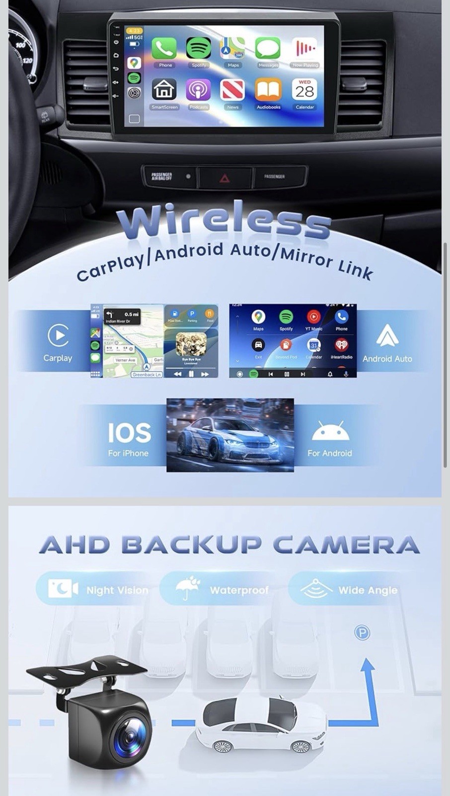 8Core 4G+64G Qual-comm Snapdragon Chip Car Radio Mitsubishi Lancer 2008-2017
