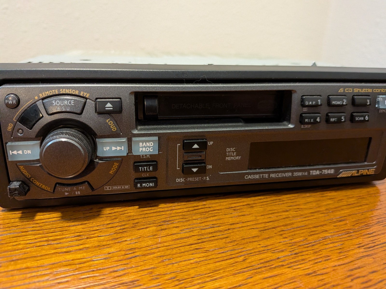 Alpine TDA-7548 Vintage Car Stereo Cassette Receiver 35Wx4 (READ DESC)