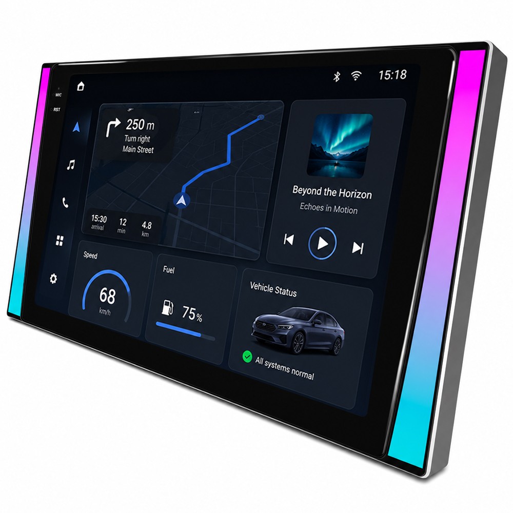 Double 2DIN 10.1” Android15 Car Stereo Radio GPS Navi SWC 5G WIFI FM Head Unit