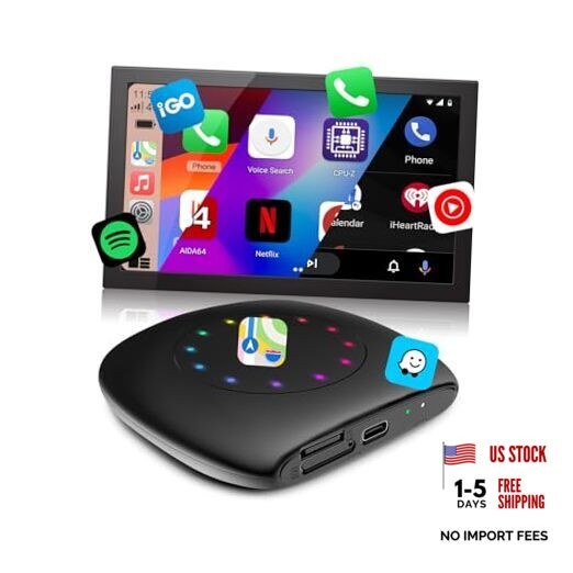 Car Video Box Android 13.0 for Wireless CarPlay Adapter/Android Auto, 4G+64G