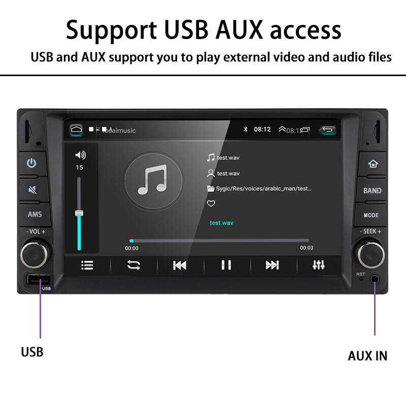 2 Din 7″ Car Radio Android Multimedia Player BT Touch Screen GPS WiFi for Toyota