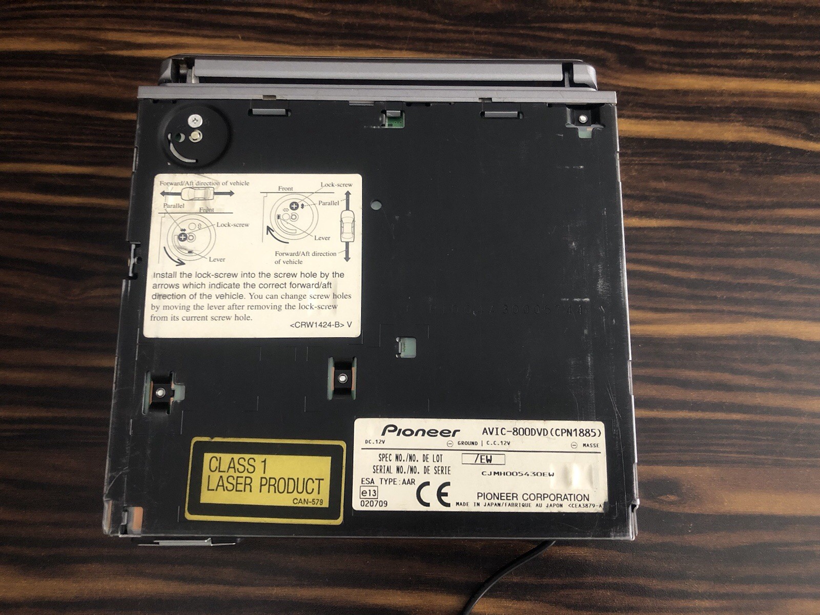 Original Pioneer AVIC-800DVD Car Stereo ADD On Sat-Navigation Unit System