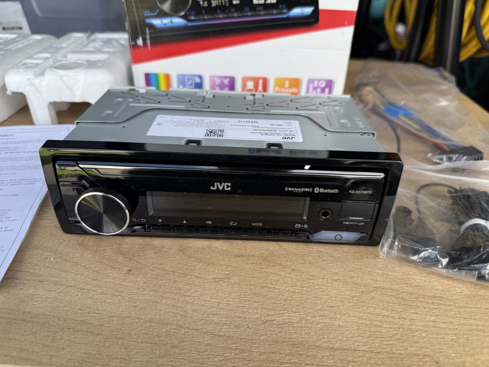JVC KD-X370BTS Bluetooth USB SiriusXM Alexa Media Receiver Open Box
