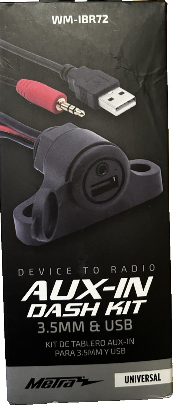 Device to Radio AUX-IN Dash Kit 3.5mm & USB WM-IBR72 NEW